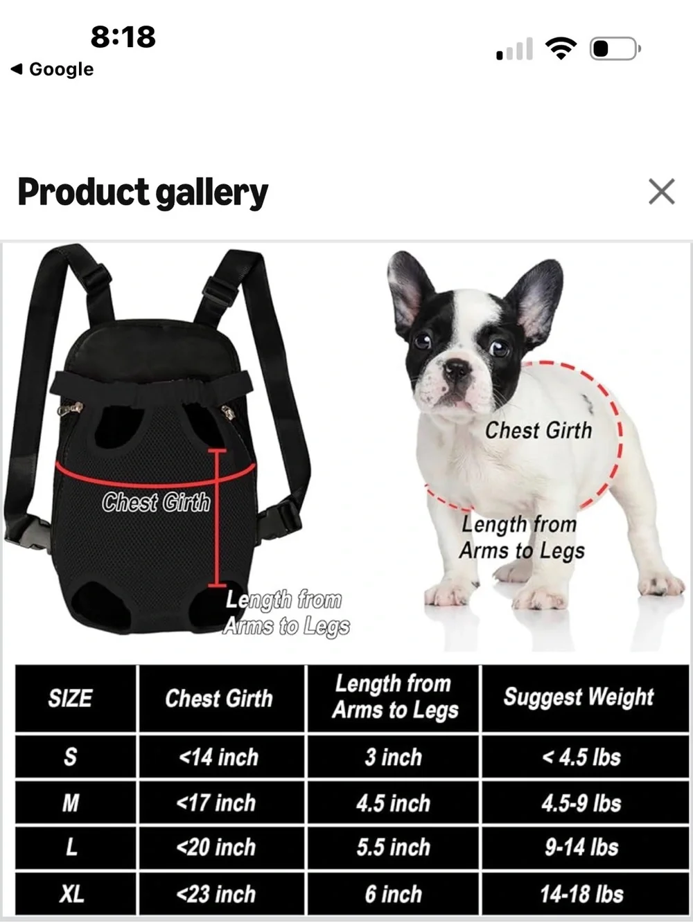 Front Pet Carrier Backpack Sling